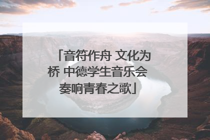 音符作舟 文化为桥 中德学生音乐会奏响青春之歌