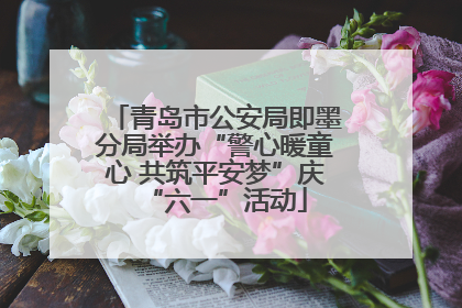 青岛市公安局即墨分局举办“警心暖童心 共筑平安梦”庆“六一”活动