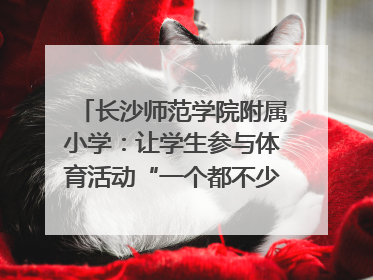 长沙师范学院附属小学：让学生参与体育活动“一个都不少”｜“文明创建耀三湘”专栏
