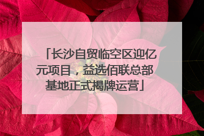 长沙自贸临空区迎亿元项目，益选佰联总部基地正式揭牌运营