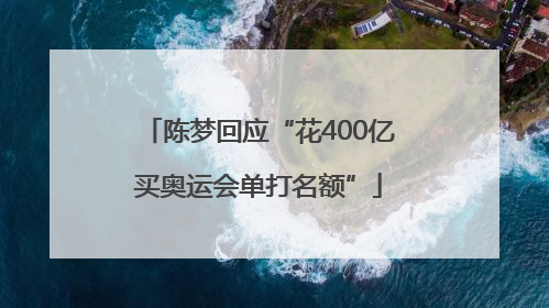 陈梦回应“花400亿买奥运会单打名额”
