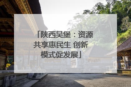 陕西吴堡：资源共享惠民生 创新模式促发展
