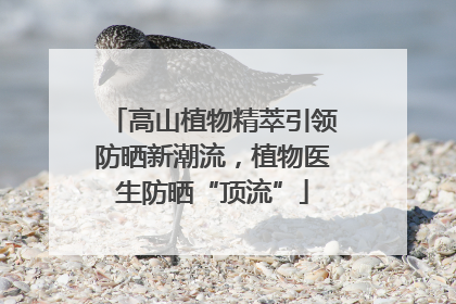 高山植物精萃引领防晒新潮流，植物医生防晒“顶流”