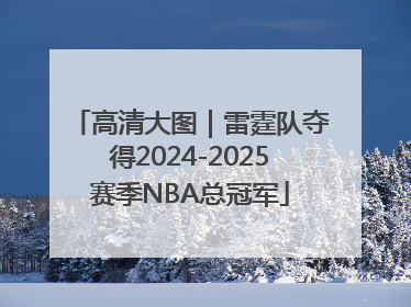 高清大图｜雷霆队夺得2024-2025赛季NBA总冠军