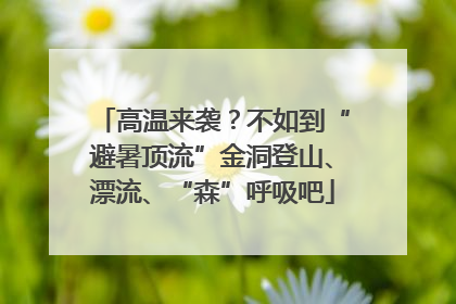 高温来袭？不如到“避暑顶流”金洞登山、漂流、“森”呼吸吧