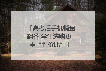 高考后手机销量翻番 学生选购更重“性价比”