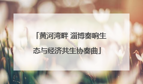 黄河湾畔 淄博奏响生态与经济共生协奏曲