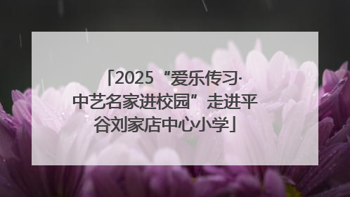2025“爱乐传习·中艺名家进校园”走进平谷刘家店中心小学