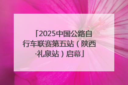 2025中国公路自行车联赛第五站（陕西·礼泉站）启幕