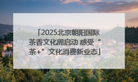 2025北京朝阳国际茶香文化周启动 感受“茶+”文化消费新业态