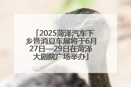 2025菏泽汽车下乡暨消夏车展将于6月27日—29日在菏泽大剧院广场举办