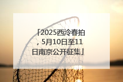 2025西泠春拍，5月10日至11日南京公开征集