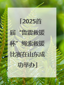 2025首届“鲁震救援杯”绳索救援比赛在山东成功举办