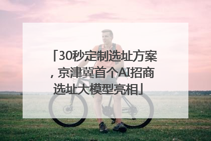 30秒定制选址方案，京津冀首个AI招商选址大模型亮相