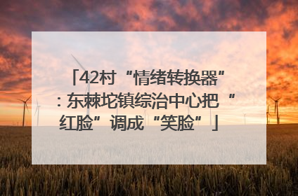 42村“情绪转换器”：东棘坨镇综治中心把“红脸”调成“笑脸”