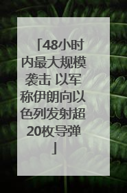 48小时内最大规模袭击 以军称伊朗向以色列发射超20枚导弹