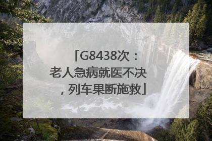 G8438次：老人急病就医不决，列车果断施救